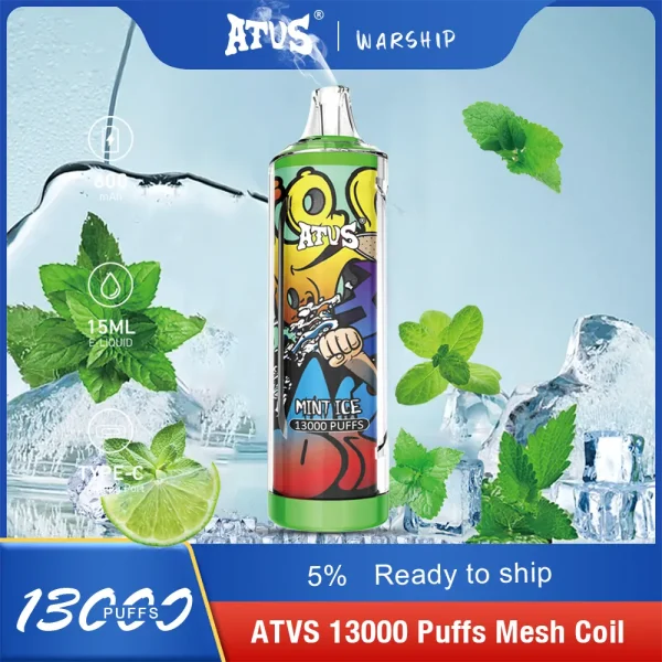 ATVS 13000 13K puffs disposable vape - Mint Ice flavor