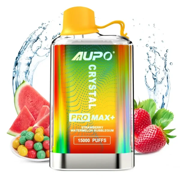 AUPO Crystal Pro Max 15K Puffs Disposable Vape – Strawberry Watermelon Bubblegum