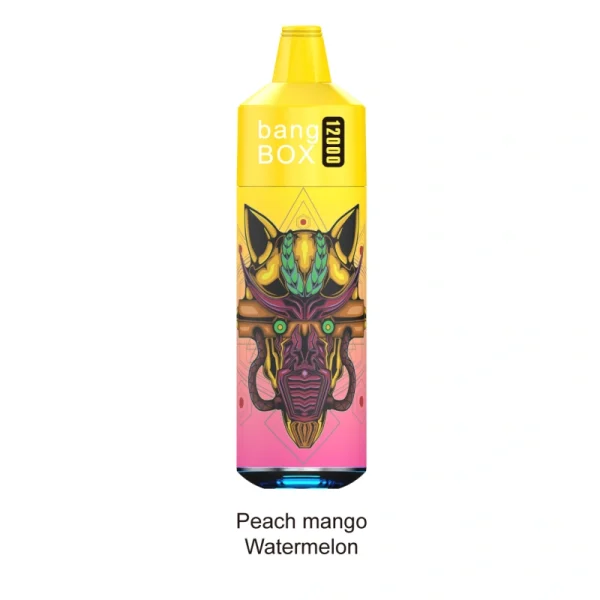 bang box 12000 12k puffs disposable vape peach mango watermelon flavor