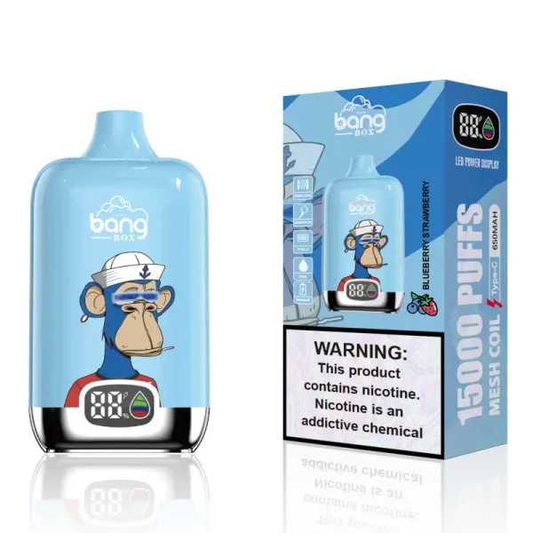 bang box 15000 15k puffs disposable vape blueberry strawberry
