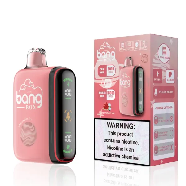 bang box 18000 18k puffs disposble vape with smart screen watermelon ice