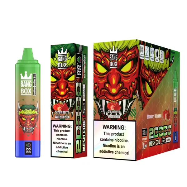 bang box 20000 20k puffs disposable vape with screen watermelon