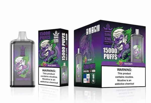 BANG KING 15000 caladas vape desechable - Aloe sabor uva