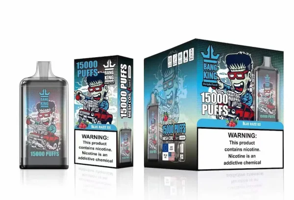 Bang King 15000 bocanadas vape desechable - sabor Blue Razz Ice