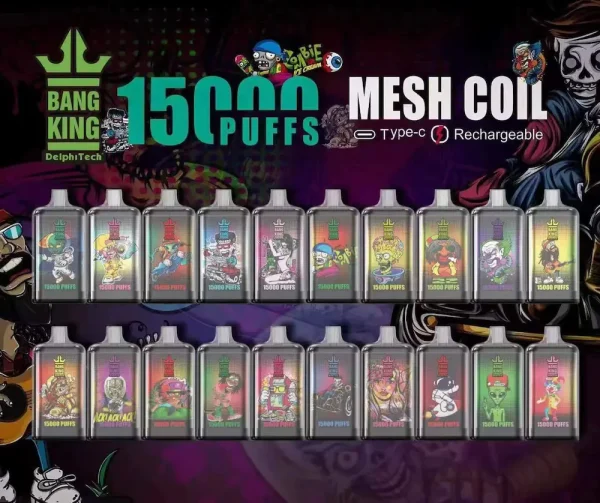 Bang King 15000 bocanadas vape desechable - Colección de todos los sabores