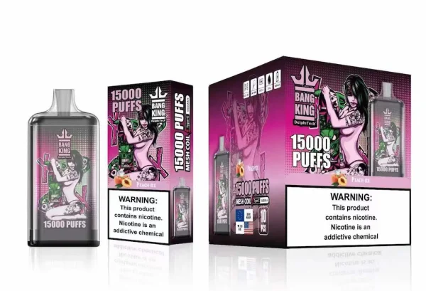 Vapeador desechable BANG KING 15000 bocanadas - sabor Peach Ice