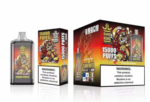 Bang King 15000 caladas vape desechable - sabor Fresa Plátano