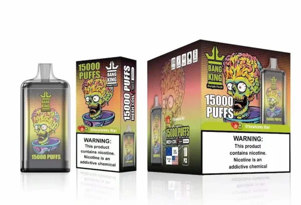 Bang King 15000 bocanadas vape desechable - sabor Fresa Kiwi