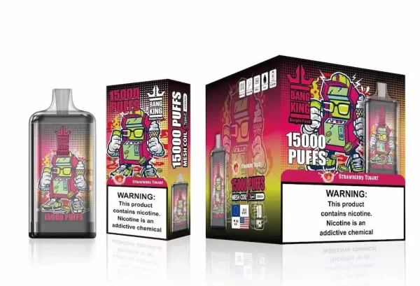 Bang King 15000 caladas vape desechable - sabor Fresa Yogur