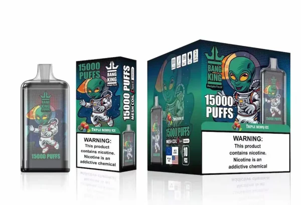 Vapeador desechable Bang King 15000 bocanadas - sabor Triple Berry Ice