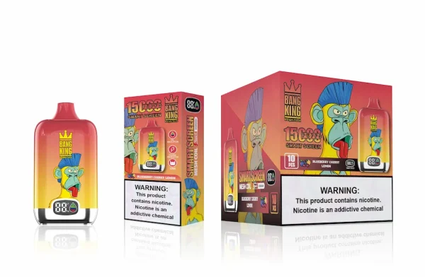 Bang King 15000 puffs disposable vape Blueberry Cherry Lemon flavor