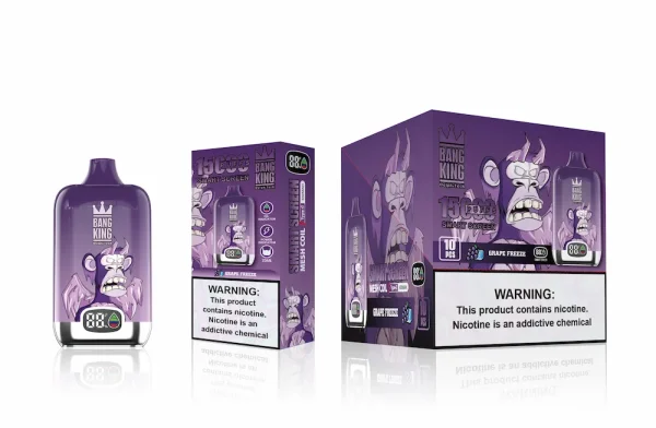 Bang King 15000 puffs disposable vape Grape Freeze flavor
