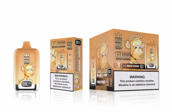 Bang King 15000 puffs disposable vape Peach Freeze flavor