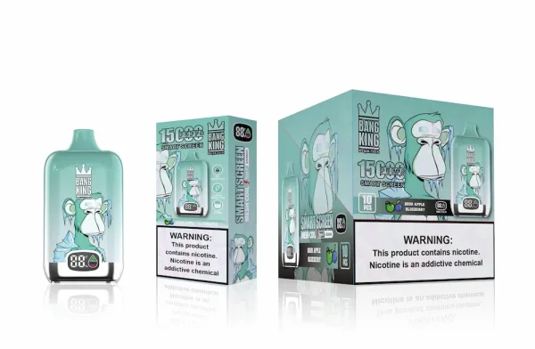 Bang King 15000 puffs disposable vape Sour Apple Blueberry flavor