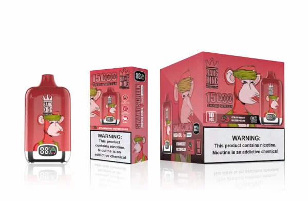 Bang King 15000 puffs disposable vape Strawberry Watermelon flavor