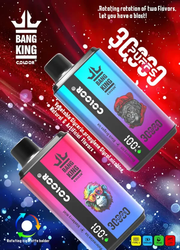 Bang King 30000 boccate di vapore monouso - Ghiaccio Mirtillo Ghiaccio Drago Nero