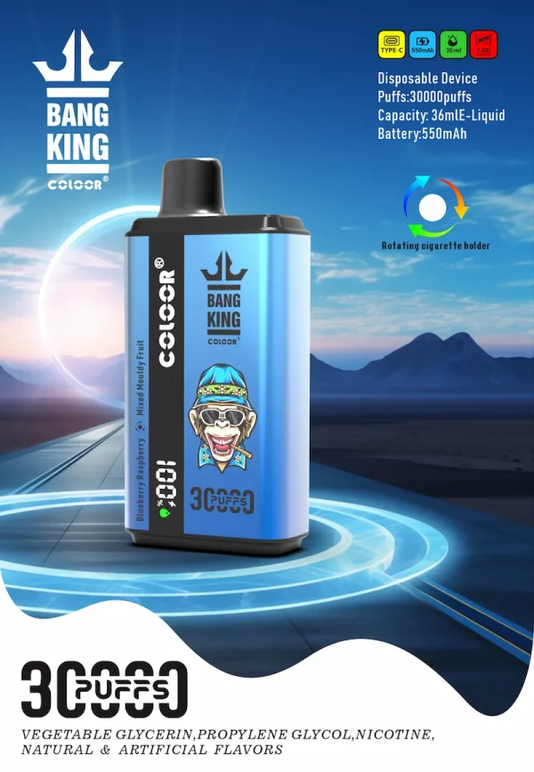 Bang King 30000 boccate di vape monouso - gusto Mouldy Fruit misto mirtillo e lampone