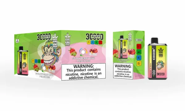 Bang King 30000 boccate di vape monouso - gusto Fragola Kiwi Pesca Ghiaccio
