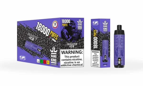 Bang King Crown Bar 18000 Puffs Grape Ice Disposable Vape