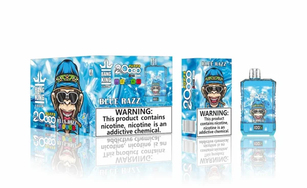 Bang King Double Crystal 20000 puffs disposable vape - Blue Razz flavor