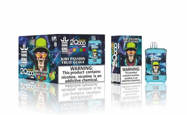 Bang King Double Crystal 20000 puffs disposable vape - Kiwi Passion Fruit Guava flavor