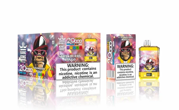 Bang King Double Crystal 20000 puffs disposable vape - Strawberry Mango flavor