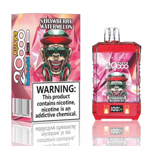 Bang King Double Crystal 20000 puffs disposable vape - Strawberry Watermelon flavor