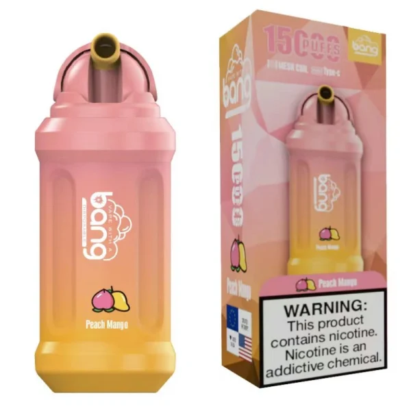 bang vape 15000 15k puffs disposable vape peach mango