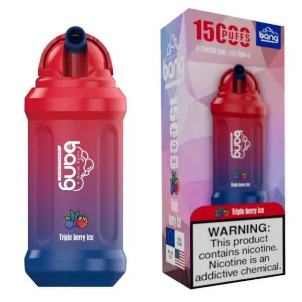 bang vape 15000 15k puffs disposable vape triple berry ice