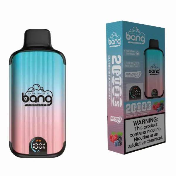 bang vape 20000 20k puffs disposable vape with screen - blueberry raspberry