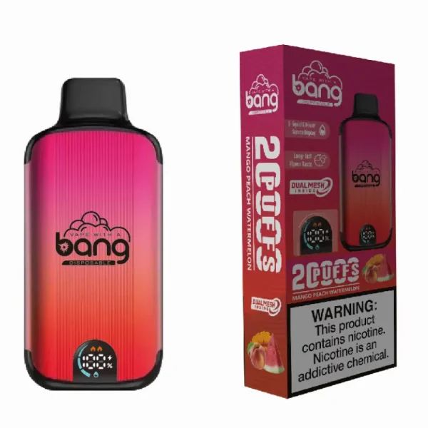 bang vape 20000 20k puffs disposable vape with screen - mango peach watermelon