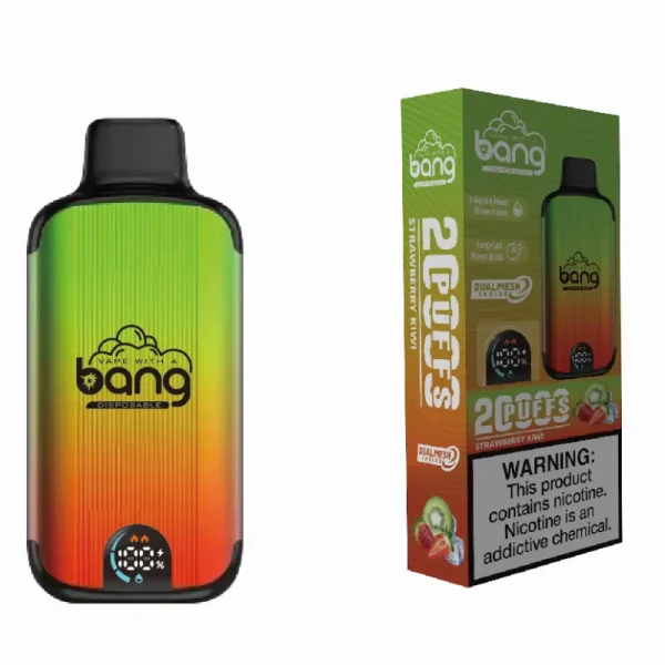 bang vape 20000 20k puffs disposable vape with screen - strawberry kiwi