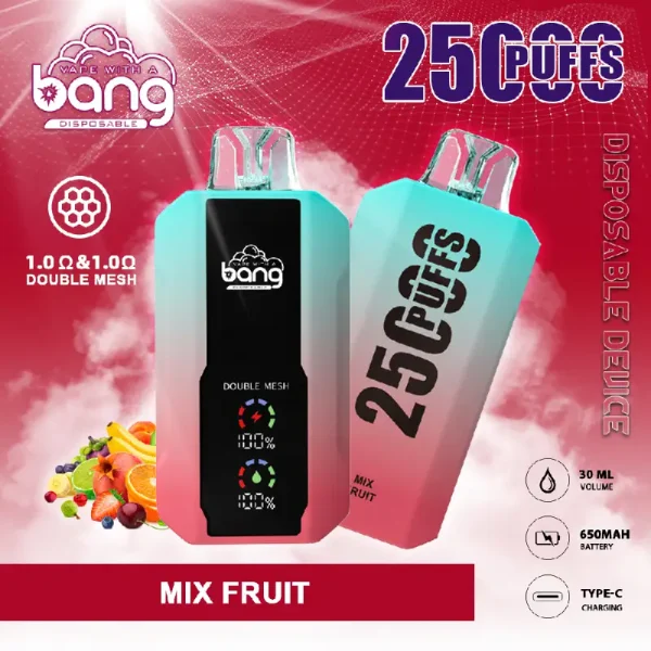bang vape 25000 25k puffs disposable vape mix fruit
