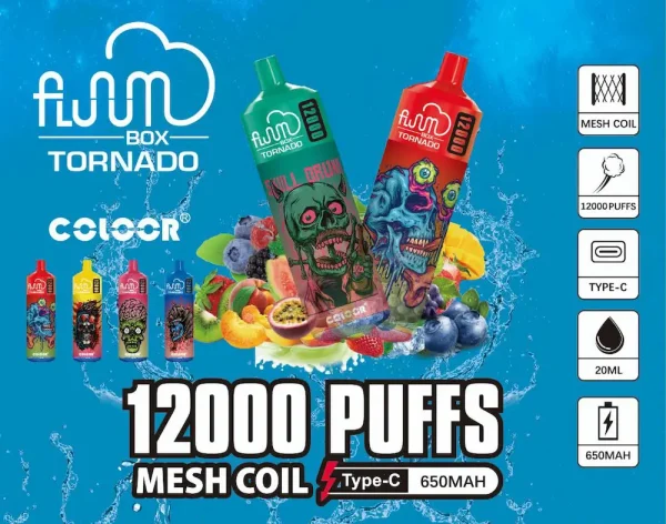 FLUUM Box Tornado 12000 Puffs Disposable Vape - product display