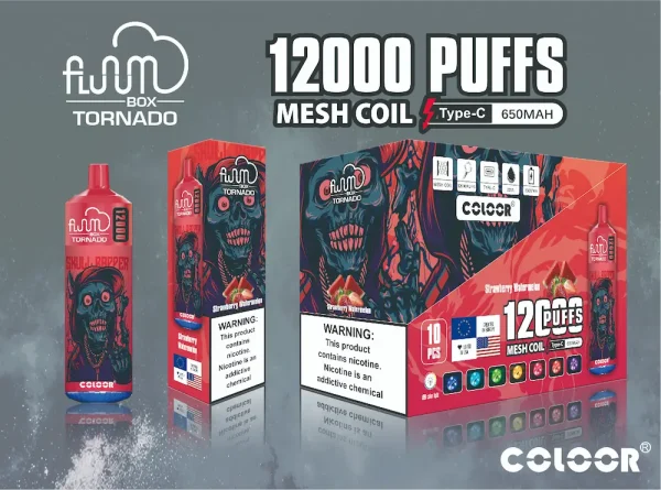 FLUUM Box Tornado 12000 Puffs Disposable Vape - Strawberry Watermelon flavor