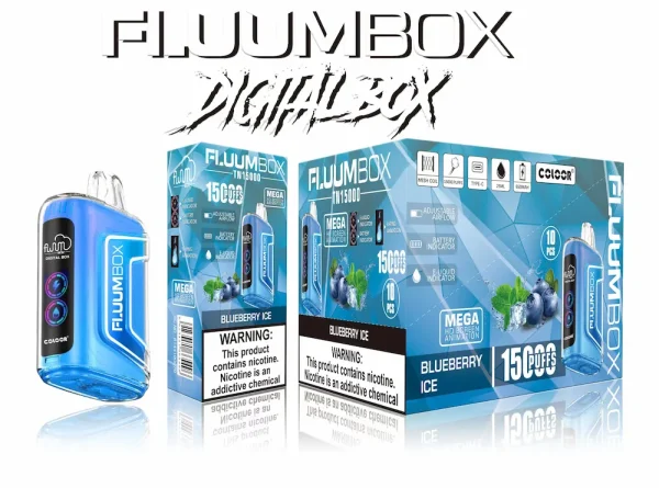 FLUUM Digital Box 15000 15K puffs disposable vape - Blueberry Ice flavor