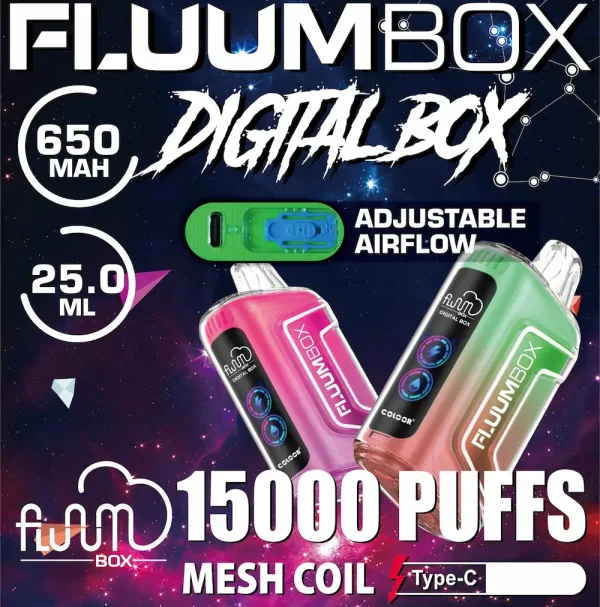 FLUUM Digital BOX 15000 15K Puffs Disposable Vape - main product