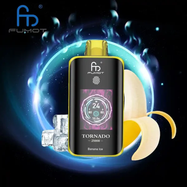Fumot Tornado 25000 25K puffs disposable vape - Banana Ice flavor