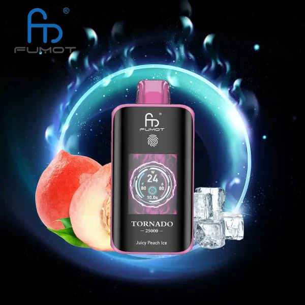 Fumot Tornado 25000 25K puffs disposable vape - Parfum Juicy Peach Ice