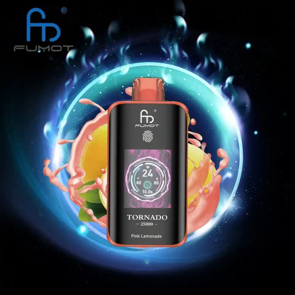 Fumot Tornado 25000 25K bouffées vape jetable - Goût limonade rose