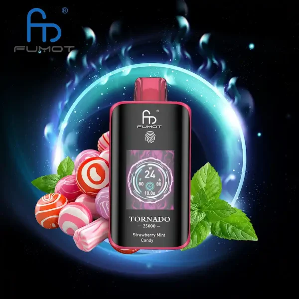 Fumot Tornado 25000 25K puffs disposable vape - Fraise Menthe Bonbon