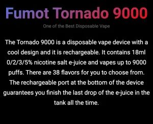 Details of Fumot Tornado 9000 Figure 1