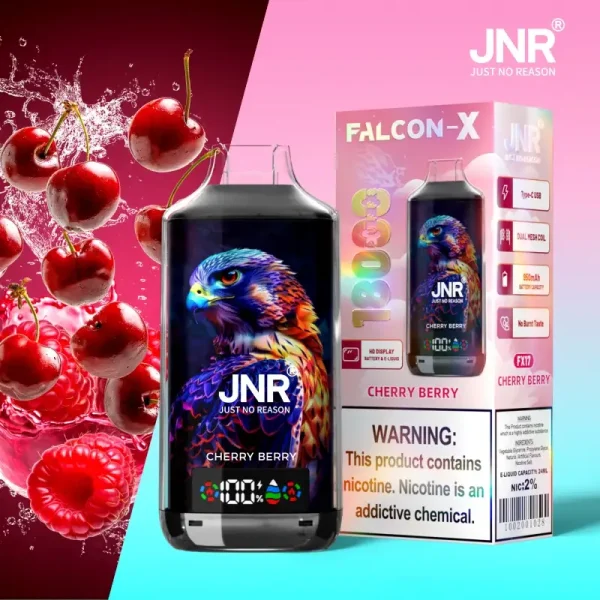 JNR Falcon X 18000 18K disposable vape - Cherry Berry flavor