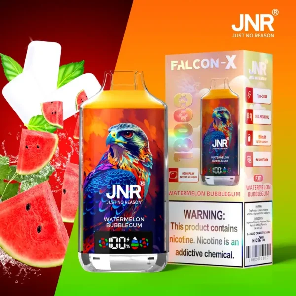 JNR Falcon X 18000 18K disposable vape - Watermelon Bubblegum flavor