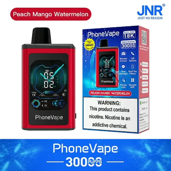 JNR Phone Vape 30K puffs Peach Mango Watermelon – phone-style vape device