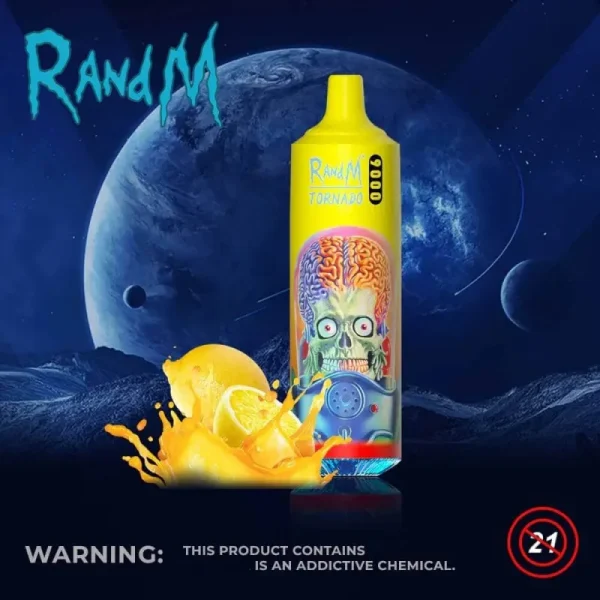 RandM Tornado 9000 9k puffs disposable vape – Lemon splash flavor
