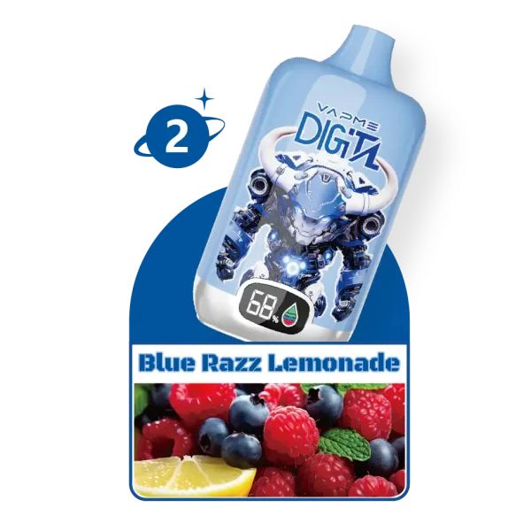 VAPME 12000 Puffs Digital disposable vape - Blue Razz Lemonade flavor