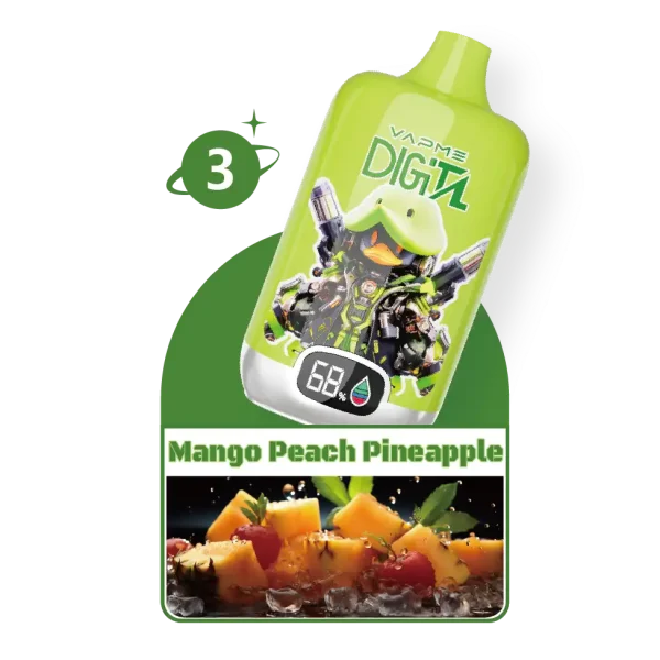VAPME 12000 Puffs Digital disposable vape - Mango Peach Pineapple flavor