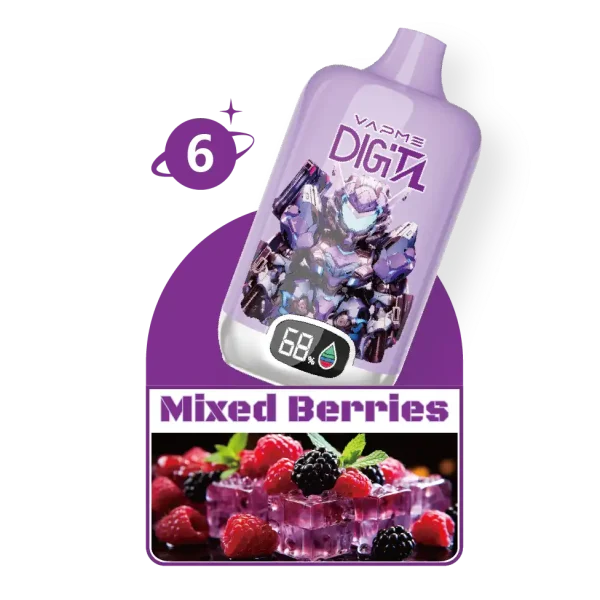 VAPME 12000 Puffs Digital disposable vape - Mixed Berries flavor
