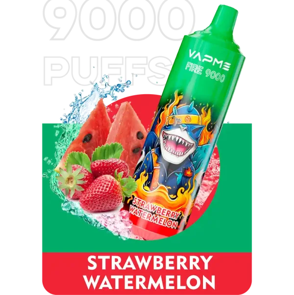 VAPME Fire 9000 puffs disposable vape with Strawberry Watermelon flavor